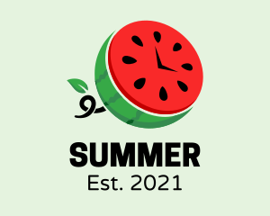 Watermelon Fruit Time  logo design