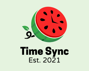 Watermelon Fruit Time  logo design