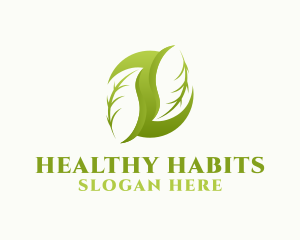 Healthy Natural Leaf logo design