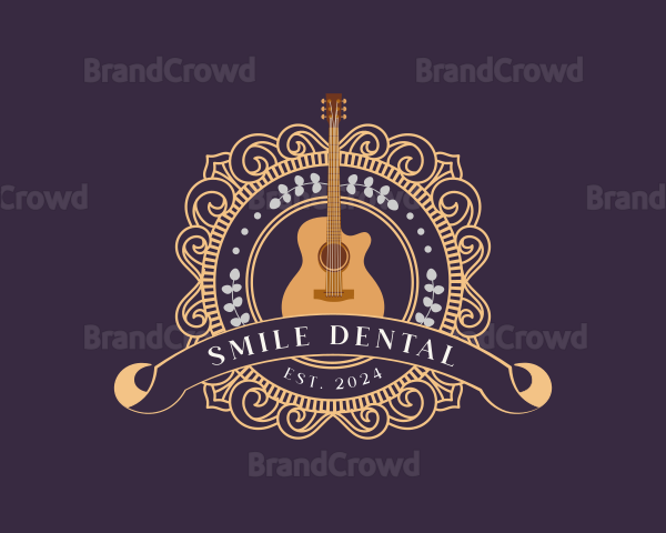 Acoustic Guitar Instrument Logo