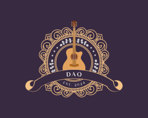 Acoustic Guitar Instrument Logo