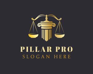 Golden Scale Pillar logo design