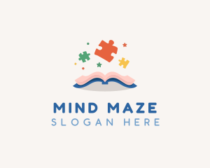 Puzzle - Puzzle Book Play logo design