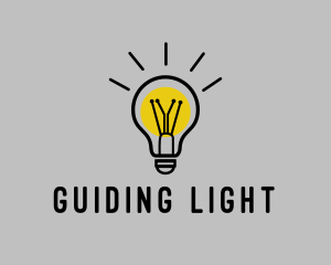 Energy Light Bulb  logo design