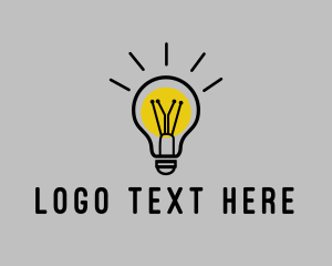 Idea - Energy Light Bulb logo design