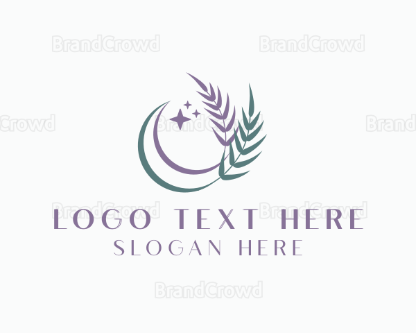 Organic Moon Leaf Logo