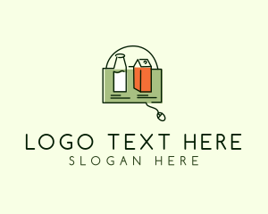 Online Delivery - Online Grocery Shopping logo design