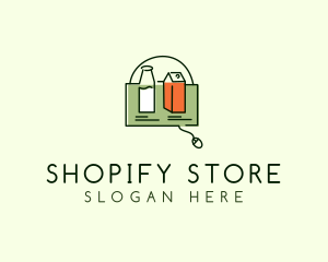 Online Grocery Shopping  logo design