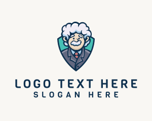 Professor - Old Man Professor Education logo design