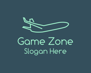 Pilot - Minimalist Teal Airplane logo design
