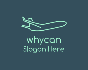 Freight - Minimalist Teal Airplane logo design