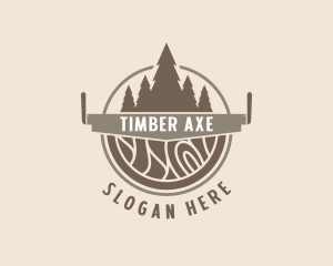 Lumberjack Carpentry Tools logo design