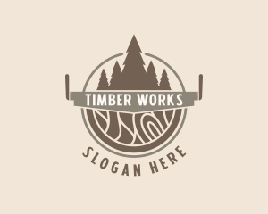 Lumberjack Carpentry Tools logo design