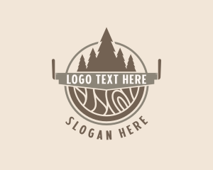 Workshop - Lumberjack Carpentry Tools logo design