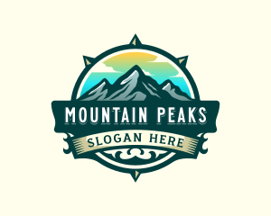 Himalayas - Outdoor Mountain Compass logo design