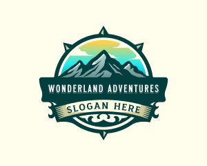 Outdoor Mountain Compass logo design