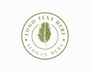 Spa - Organic Palm Leaf logo design