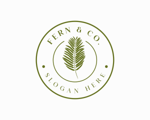 Organic Palm Leaf logo design