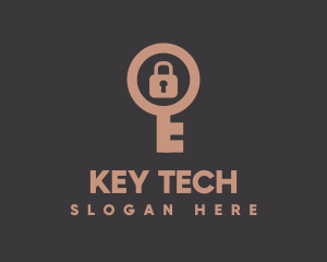 Minimalist Locksmith Key logo design