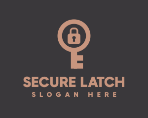 Latch - Minimalist Locksmith Key logo design