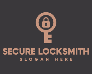 Locksmith - Minimalist Locksmith Key logo design