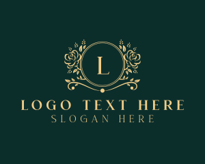 High End - Floral Wreath Boutique logo design