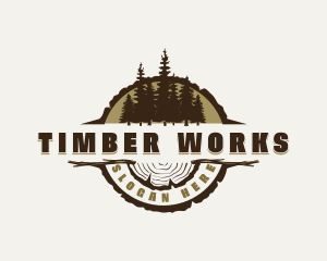 Woodwork Tree Lumber logo design