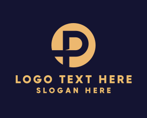Brand - Modern Circle Letter P logo design