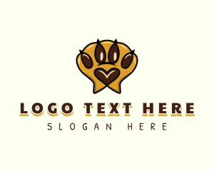 Hound - Pet Paw Print logo design