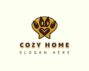 Domesticated - Pet Paw Print logo design