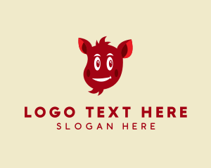 Devil - Cartoon Devil Face logo design