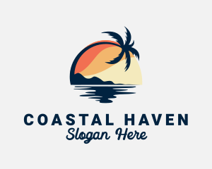 Palm Beach Sunset logo design