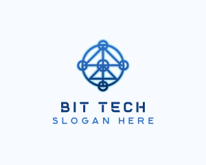 Developer Tech Circuitry logo design