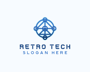 Developer Tech Circuitry logo design