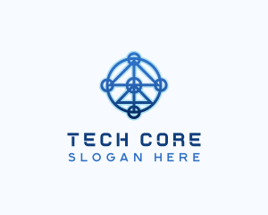 Developer Tech Circuitry logo design