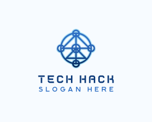 Developer Tech Circuitry logo design