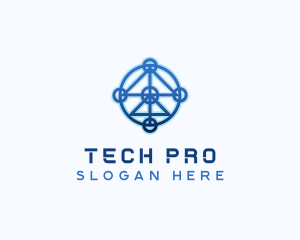 Developer Tech Circuitry logo design