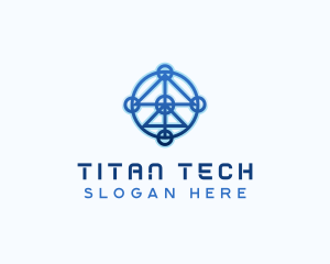 Developer Tech Circuitry logo design