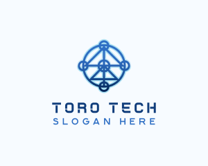 Developer Tech Circuitry logo design