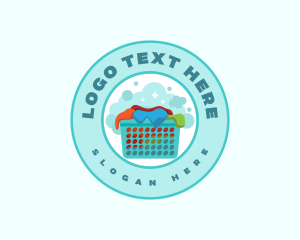 Basket - Clean Laundry Washer logo design