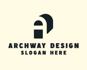 Arch Interior Designer Letter A logo design