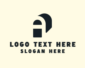 Negative Space - Arch Interior Designer Letter A logo design