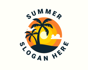 Summer Island Getaway logo design