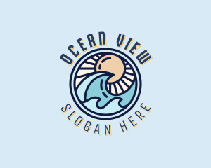 Ocean Waves Resort logo design