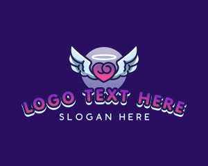 Gaming - Heart Wings Halo logo design