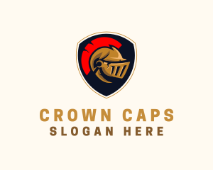 Gaming Spartan Helmet Armor logo design