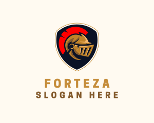 Gaming Spartan Helmet Armor logo design