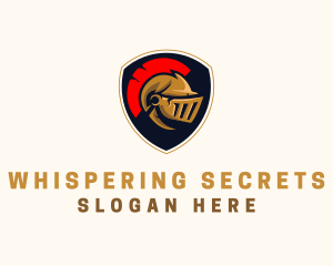 Gaming Spartan Helmet Armor logo design