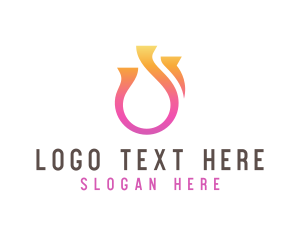 Marriage - Abstract Ring Jeweler logo design