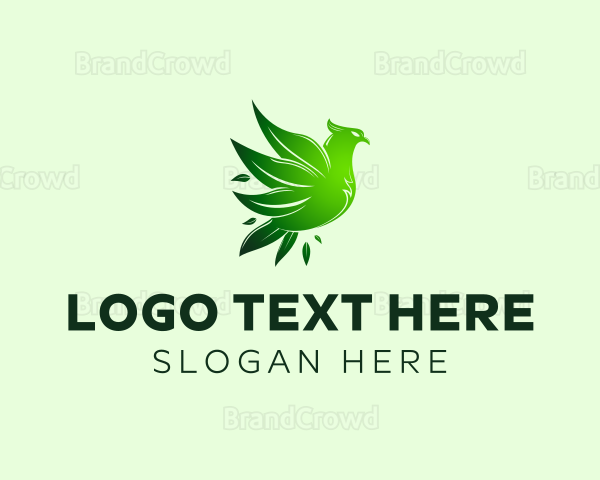 Weed Leaf Eagle Logo